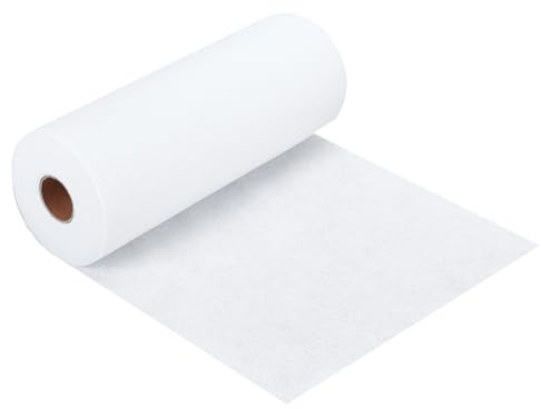 BENECREAT Strykbar fleecegränssnitt med strykning, vit, 9 m x 30 cm | Fusible interfacing för sömnad, medelvikt gränssnitt tyg, för sömnad quiltning hantverk klänning tillverkning heminredning