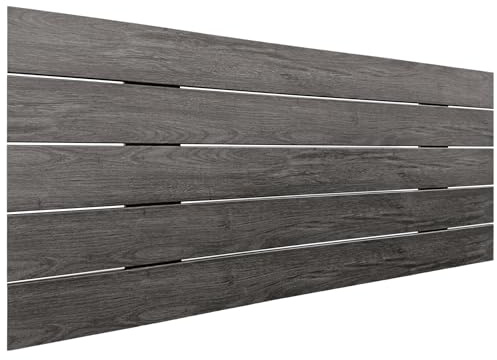 DHOME Sänggavel i Återvunnet MDF-Trä Horisontell Pallstil Pallbädd Inkluderar Beslag (105x46 Palet 5, Askträ)