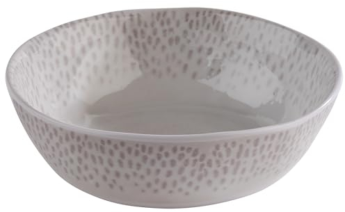 APS 85321 - Ciotola FOOTMARK, Ø 18 cm, altezza 5,5 cm, 0,6 litri, in melamina, decoro, bianco/grigio