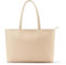 KALIDI Handtasche Damen Groß Shopper Tasche Damen PU Leder Tote Bag Wasserdichte Henkeltaschen mit Reißverschluss für Arbeit, Reisen, Einkauf, Schule Beige(L)