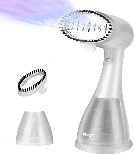 Oskuglin Ferro da stiro portatile, Ferro da stiro portatile da 1500 W per casa, ufficio e viaggi, Serbatoio dell'acqua rimovibile da 300 ml, Vapore da viaggio a riscaldamento rapido (Bianco)