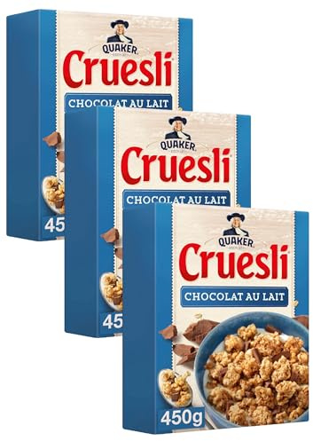 Quaker Cruesli Chocolat au Lait 450 g (Lot de 3)