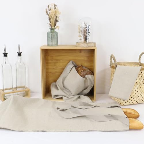 Linandelle - Sac à pain et baguette 100% Lin LINELLE - Beige - 30X70