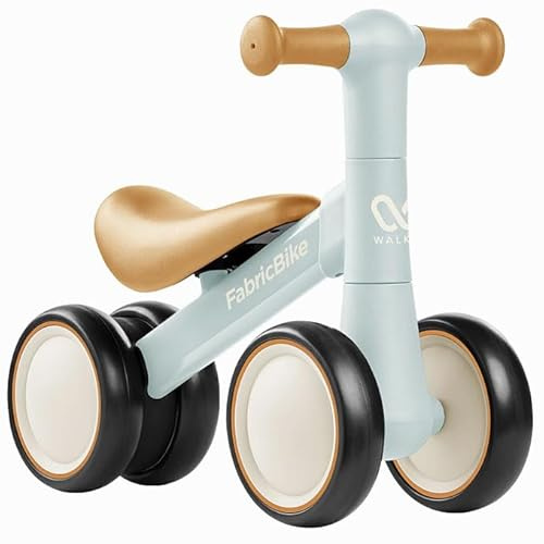 FabricBike Walker - Bicicleta sin Pedales de Equilibrio para niños a Partir de 10 Meses - Juguete para niños y niñas de 10 a 24 Meses - Primera Bicicleta de Aprendizaje para bebés (Sky Blue)