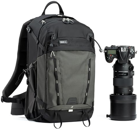 Think Tank - Backlight Camera Backpack - 26L - Max. Lens Size: 200-400 f/4 Detached from The Body and 9L Personal Equipment - Slate Black