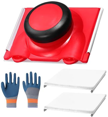 Outil De Peinture pour Angles,Outil de Bordure pour Plafonds - Accessoire De Découpe avec 2 Tampons De Rechange Et Gants, Pinceau Angulaire pour Murs Et Plafonds Élevés