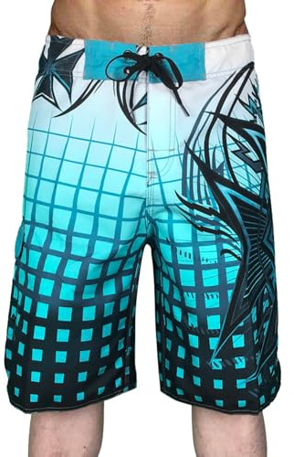 pvucpot Costume Uomo Mare Lungo Bermuda Leggeri Traspirante Costume Bermuda al Ginocchio Estiva Casual Costumi da Mare Lungo Pantaloncini Corti Spiaggia Sport Surf Shorts Costume a Pantaloncino