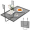 FANTASK 60,5 x 40,5 cm Balkongeländertisch, klappbare Balkontisch mit über verstellbare Aufhängehaken, Balkontisch aus Metall, 23 kg Tragfähigkeit, Schwarz