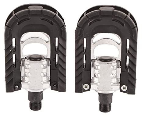 Eacam Pedales de Bicicleta Plegables de Aleación de Aluminio, Accesorio de Ciclismo Antideslizante de Alta Dureza para Bicicleta de Carreras de Montaña con Diseño de Borde Tipo