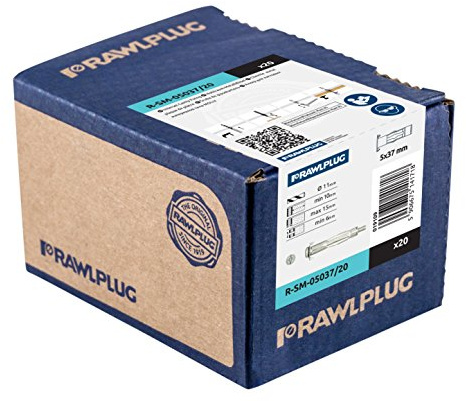 RAWLPLUG SM Hohlraummetalldübel 5x37, 100 Stück, R-SM-05037