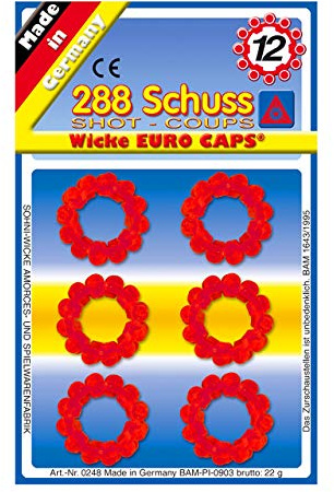 Sohni-Wicke Amorces 12-er Ring, 864-Shot Ammo for Pistol, Carnival, Costume Party, Party