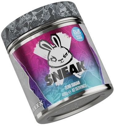 SNEAK Energy Drink Powder | Blue Raspberry | No Sugar. No Nasties. Just Natural Caffeine, Focus-Boosting Nootropics | 40 Servings