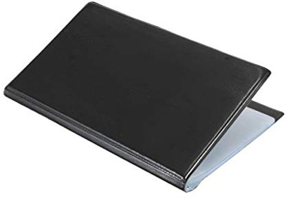 Visitenkartenmappe 300 Karten Ideal PU-Leder Buchhalter für Büro und Praxis Visitenkartenbuch Kundenkarten Kreditkarten Schwarz