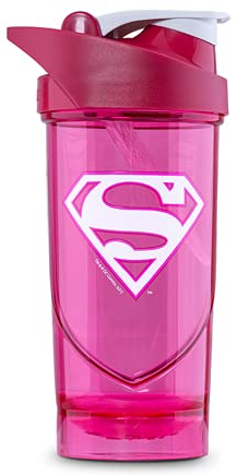 Shieldmixer Hero Pro Classic Shaker for Whey Protein Shakes and Pre Workout, BPA Free, 700 ml, Supergirl Classic