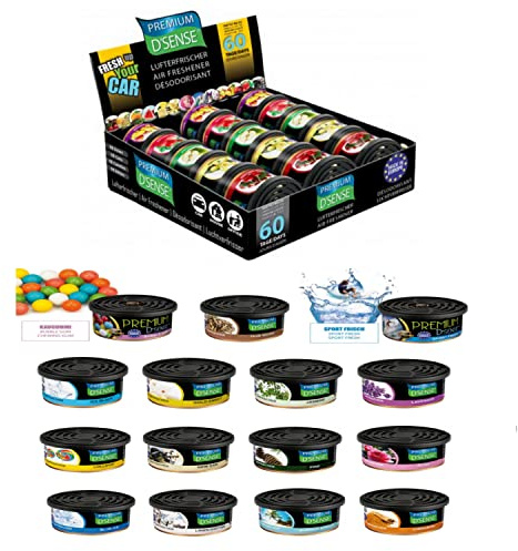 h2i Premium Fragrance Can Air Freshener Fragrance Dispenser – Car Camping Boat Office Bathroom & Home – 60 Days Fresh Fragrance – Quantity Control – Fits in Cup Holder + h2i Sticker