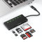 Lecteur de cartes USB3.0, Lecteur de cartes mémoire 7-en-1 USB&USB C 3.0 pour SD TF Micro SD CF MS MMC, supporte 5Gbps High Speed Card Reader SD/TF/CF/MS/XD Lire 5 cartes en même temps