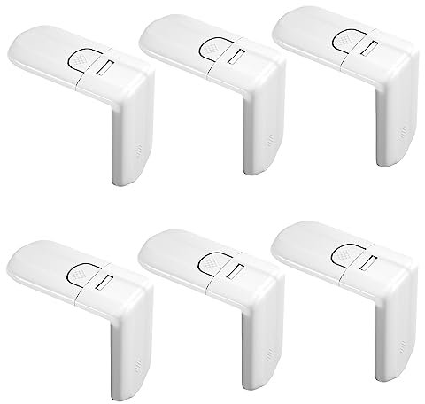 THETAG Kindersicherung für Schrank und Schubladen, 6 Stück Kindersichere Schlösser Ohne Bohren, Bequem Kinder Sicherheits Sperren, Starke Klebstoffe Schlösser Für Schrank,Gefrierschrank,Schubladen