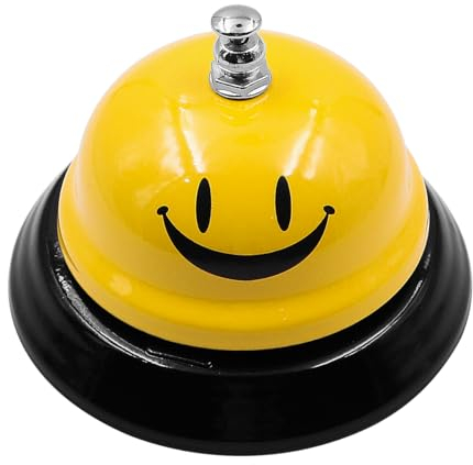 POFET Service Bell Reception Bell Smiley Emoji Table Bell for Restaurant Kitchen Hotel Bars Service Pet