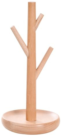 OATIPHO Organizador Joyas De Madera Con Forma De Árbol Soporte Para Pendientes Y Collares Expositor Creativo Para Guardar Joyas En Casa Tiendas 8.46X3.94X0.98In