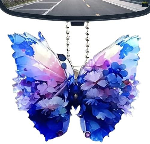 Ornements de Papillon pour Arbre, Papillon cristallin, Butterfly en Verre Arc-en-, Fabricant d'arc-en-Animal avec Fabricant d'arc-en-Scintillant 2D pour Vue intérieure