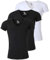 Young & Rich Herren Uni T-Shirt mit extra tiefem V-Ausschnitt Slimfit Stretch Dehnbare Passform einfarbiges Basic Shirt - 3er Pack, Grösse:XL, Farbe:2 x Schwarz / 1 x Weiß