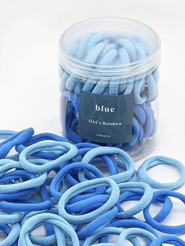 50 Elastici Blu per Capelli – Morbidi, Resistenti e Senza Metallo – Perfetti per Capelli Ricci e Lisci – Per Donna, Uomo e Bambina – Uso Quotidiano