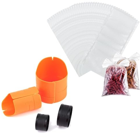 FZGLHQQ 1 lot de recharges de sac PVA, kit de pêche avec 10 sacs PVA, accessoires de pêche, Orange, Noir, Gris argenté
