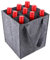 VIDETOL Flaschentasche 9 Fächer, 28 x 24 x 24 cm Flaschenträger, Wiederverwendbar Flaschenkorb mit Griff, Filz Flaschen Tasche für Wein, Bier und Getränke