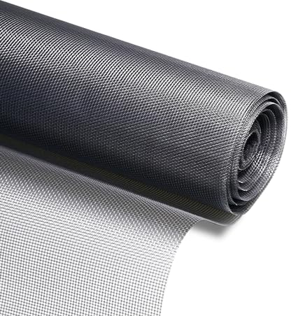 teeppo Moustiquaire au mètre 120 x 120 cm, en fibre de verre, anti-chat, au mètre, pour portes et fenêtres, découpable