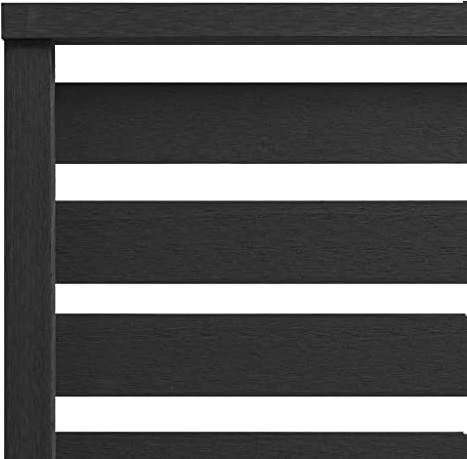 Fence Panel for Patio, 180x180 Cm Black WPC Fence Panel, Durable, Slatted Design, Weather Resistant with Wide Applications, Suitable for Boundary Fencing, Screening, Partitioning