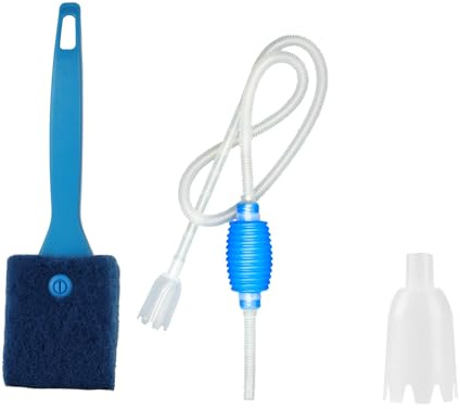 1 Pcs Aquarium Syphon Pump, 55 Fish Tank Cleaner Vacuum Syphon Pump Siphon, Hand Aquarium Gravel Cleaner Vacuum Siphon for Daily Water Changing Filter Sand Fish Tank Cleaning Kit, with 1 Pcs Brush