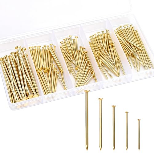 Stahlnägel Set Nägel Set Nails Set Nägel Bilder Aufhängen Stahlnägel für Bilder Bildernägel Nägel Wand Stahlnägel Nägel Stahlnägel Sortiment für Heimwerken Handwerk Oder Bau Silber 140 Stück