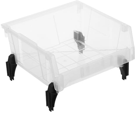 Toddmomy Boîte de Tri Transparente en PP 4 Pieds Petite Mallette de Rangement pour Fournitures de Bureau et Outils Organisateur Compact pour Atelier et Loisirs Créatifs Stockage et