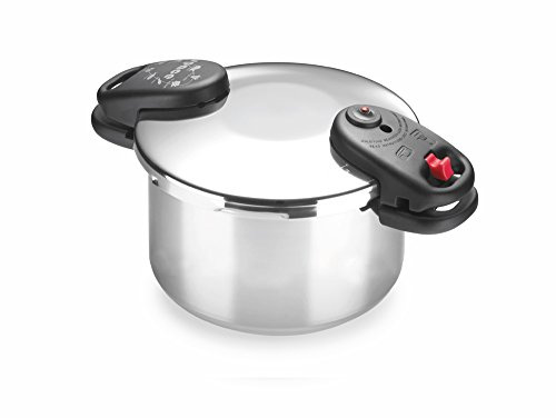 Alza Space - Pentola a Pressione Rapida da 6L, Acciaio Inox 18/10, 2 Modalità di Cottura, Design Ergonomico, Risparmio Energetico, Manici Termoresistenti