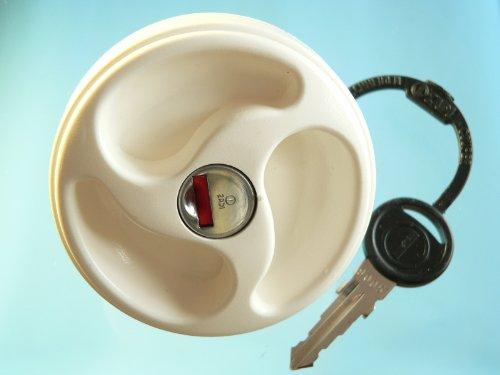 Vecam Bouchon d'entrée d'eau douce verrouillable (blanc) – Style universel à 3 trous – Convient pour camping-car, caravane, bateau – Finition brillante