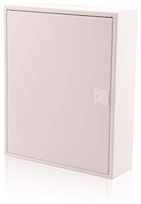 Intratec Sicherungskasten 2-reihig, IP40, Aufputz Kleinverteiler für 24 Module, Trockenraum-Installation, 377x310x96mm, Weiß