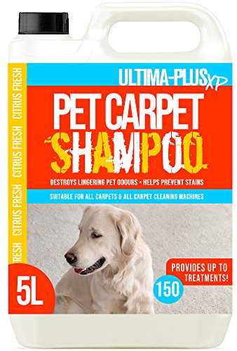 Ultima-Plus XP Pet Carpet Shampoo - Professional Carpet Cleaning Solution Perfect for Pet Owners - Removes Stains and Odours (5 Litre)