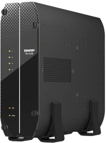 QNAP TS-410E-8G-US 4 Bay Professional fanless Desktop NAS with Intel Celeron Quad-core Processor, 8 GB DDR4 RAM and Dual 2.5GbE (2.5G/1G/100M) Network Connectivity (Diskless)