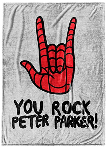 Marvel Manta de Spiderman You Rock Peter Parker Medidas 50 x 70 pulgadas Ropa de cama de forro polar s per suave resistente a la decoloraci n (producto oficial Marvel)