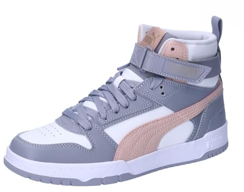 PUMA Unisex RBD Game Sneaker, White-Rose Quartz-Gray Fog, 40.5 EU