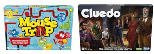Hasbro Gaming Mouse Trap Board Game for Kids Ages 6 and Up, Classic Kids Game & Cluedo Board Game, Reimagined Cluedo Game for 2-6 Players, Mystery Games