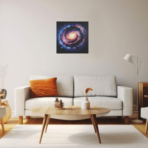 SHFJASBNUMG Lienzo decorativo para pared con diseño de galaxia, pintura colorida de galaxia, estrellas, polvo, universo, astronomía, póster para sala de estar, decoración del hogar, 30 x 30 cm