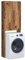 Myheimly Waschmaschinenschrank mit 2 Türen 3 Fächern Badmöbel Badschrank Badregal Badezimmerschrank Hochschrank Schrank Altholz-Optik 64x25,5x190 cm