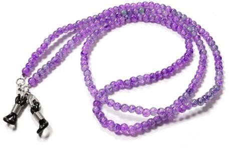 Eyglajdd Eyeglass Chains - Colorful Beaded Anti-Slip Glasses Strap, Adjustable Eyewear Lanyard for Women,Sunglasses/Reading Glasses Accessory