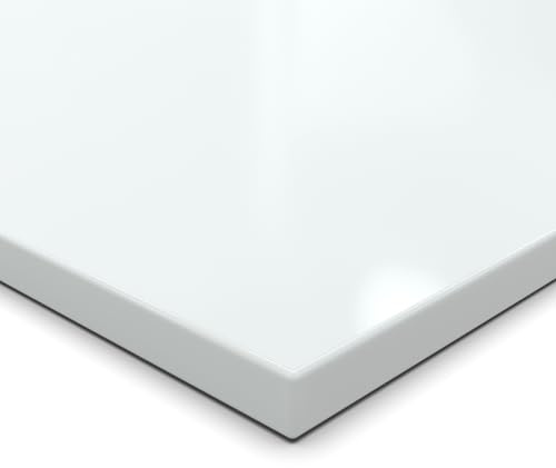 Pannello truciolato da 25 mm tagliato su misura, bianco cristallo rivestito in resina melaminica, lunghezza fino a 200 cm, pannelli decorativi tagliati su misura con bordatura da 2 mm, selezione: 40 x