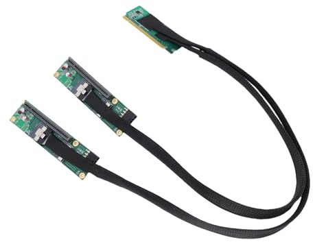 WOHPNLE Scheda adattatore SAS, cavo PCIe 4.0 X16 a doppio SFF 8654, adattatore SSD PCIe ad alta velocità per schede madri di computer e sistemi di archiviazione