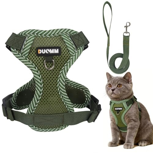 Cat Harness and Lead Set, Secure Walking Solution for Feline Companions, Comfortable Fit with Adjustable Straps, Suitable for Indoor and Outdoor Use.