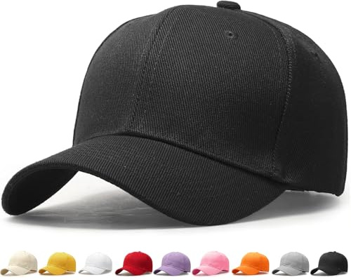 Liutufy Childrens Baseball Cap Adjustable for Boys Girls Black