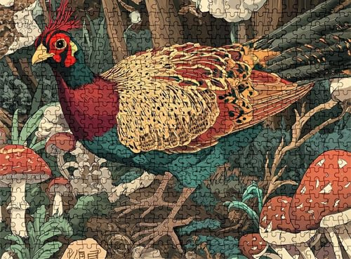 Pussel 5 000 delar, träpussel vuxen kyckling skog impossibla klassiska pusselbitar 156,5 x 105,5 cm, familjespel, pussel stressminskning tankespel, pusselälskare w0-334