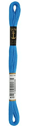 Anchor Sticktwist 4635000-00410 blå-turkos stickgarn, 100% bomull